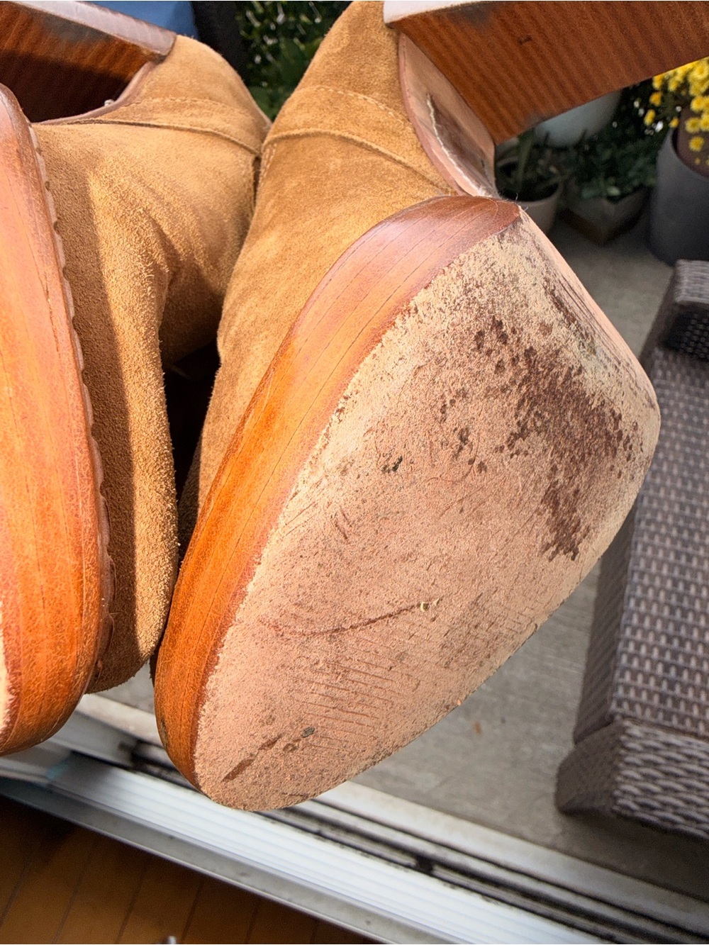 Michael Kors Tan Suede genuine luggage Leather Boots - Classic Heel - Picture 10 of 10
